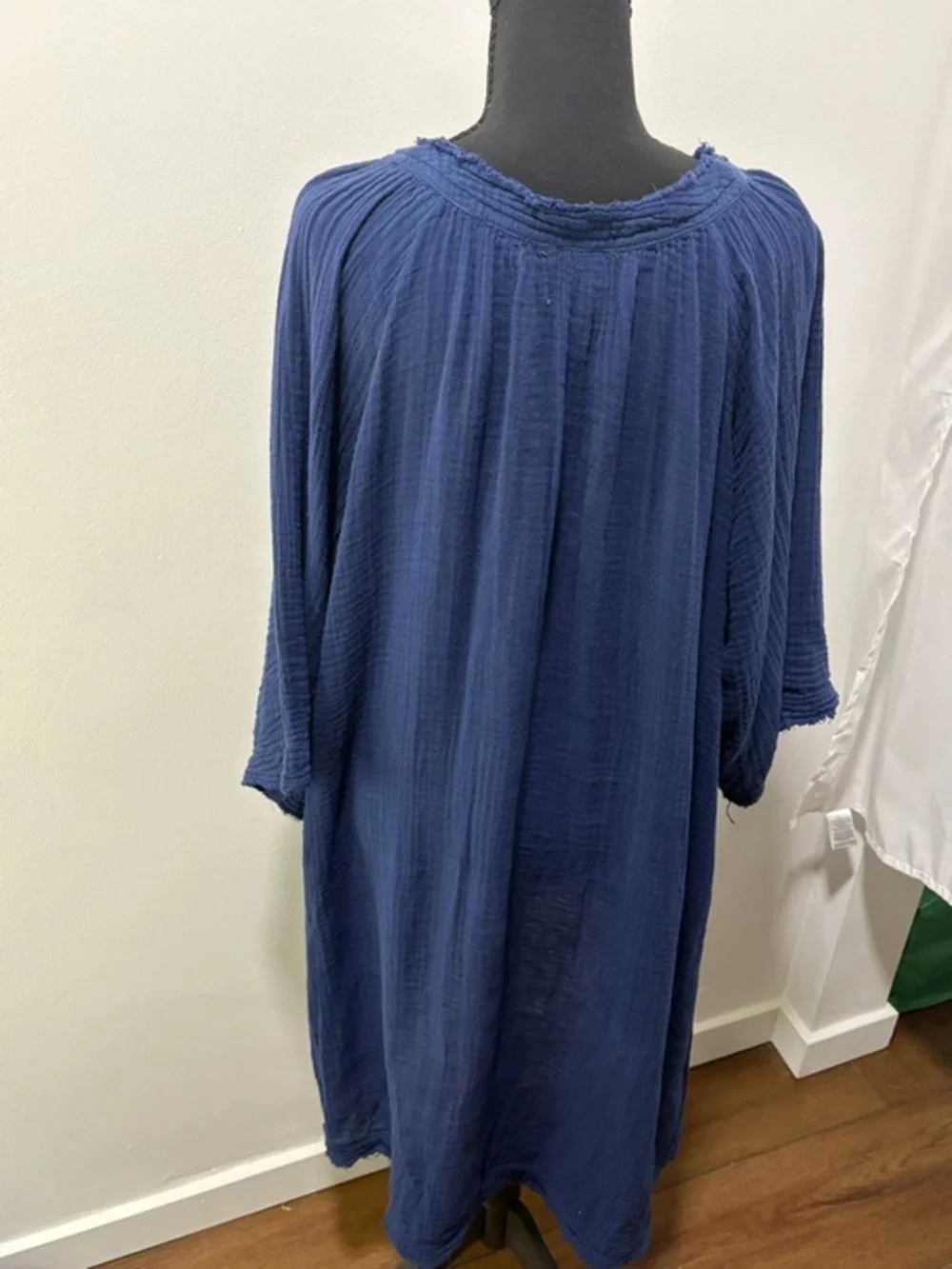 9seed Joshua Tree Caftan Pacific Blue‎ Gauze Dress P/S